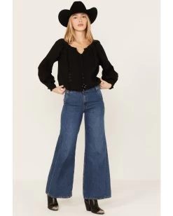 Revel Women's Long Sleeve Peasant Top