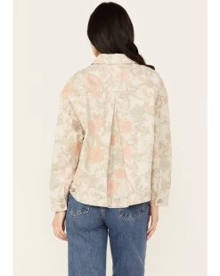 Free People Women's Floral Printed Denim Jacket -Western Fashion 2000387533 103 P4