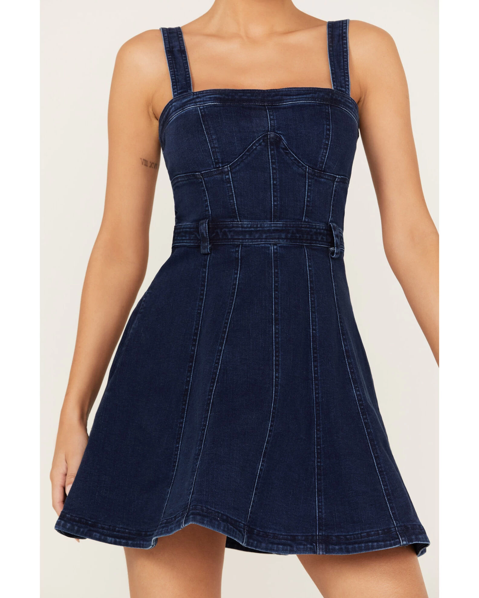 Free People Women's Margot Denim Mini Dress 5 Free People Women's Margot Denim Mini Dress - Image 3