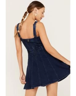 Free People Women's Margot Denim Mini Dress 9 Free People Women's Margot Denim Mini Dress -Western Fashion 2000388002 416 P4