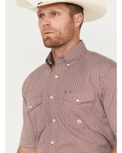 Roper Men's Amarillo Geo Print Short Sleeve Button-Down Stretch Western Shirt -Western Fashion 2000388210 640 P3