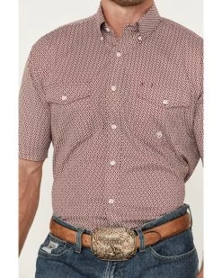 Roper Men's Amarillo Geo Print Short Sleeve Button-Down Stretch Western Shirt -Western Fashion 2000388210 640 P4