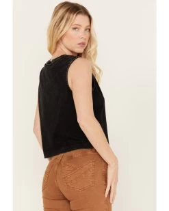 White Crow Women's Yeehaw Americana Cropped Graphic Tank -Western Fashion 2000388269 001 P4