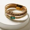 Shyanne Women's Gold Multi-Strand Magnetic & Turquoise Cluster Bracelet 2 Shyanne Women's Gold Multi-Strand Magnetic & Turquoise Cluster Bracelet -Western Fashion 2000388404 710 P1