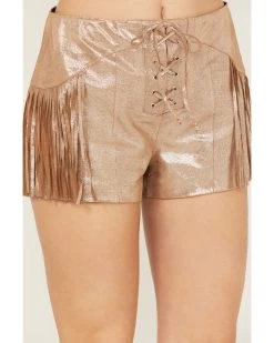 Wonderwest Women's Foiled Suede Shorts 7 Wonderwest Women's Foiled Suede Shorts -Western Fashion 2000389177 200 P2