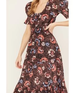 Cleobella Women's Multicolored Floral Caroline Midi Dress -Western Fashion 2000389553 900 P3