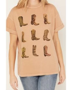 Girl Dangerous Women's Boots Graphic Tee 8 Girl Dangerous Women's Boots Graphic Tee -Western Fashion 2000391105 661 P3