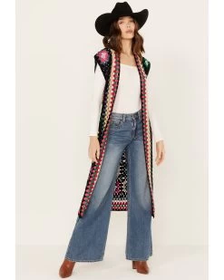 Revel Women's Crochet Sleeveless Midi Kimono -Western Fashion 2000393313 001 P4