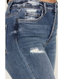 Flying Monkey Women's Best Part Medium Wash High Rise Flare Jeans 7 Flying Monkey Women's Best Part Medium Wash High Rise Flare Jeans -Western Fashion 2000394123 414 P2