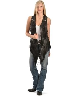 Kobler Leather Women's Yucaipa Fringe & Rhinestone Leather Vest 9 Kobler Leather Women's Yucaipa Fringe & Rhinestone Leather Vest -Western Fashion 225J37 89 D1