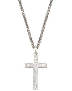 Montana Silversmiths Silver Engraved Cross Necklace