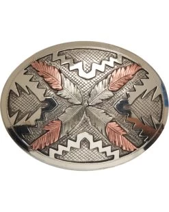 AndWest Vintage "Saguaro" Navajo Feathers Buckle