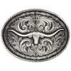 Montana Silversmiths Long Horn Attitude Belt Buckle -Western Fashion 290C52 03 P1